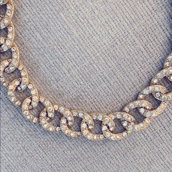 J.Crew Factory Pavé Crystal-Link Necklace - Picture 2 of 4